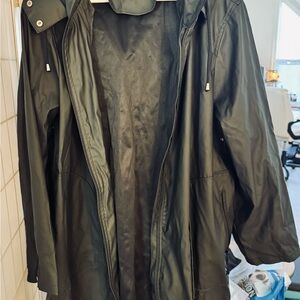 Roaman's Black Women's Hooded Utility Jacket